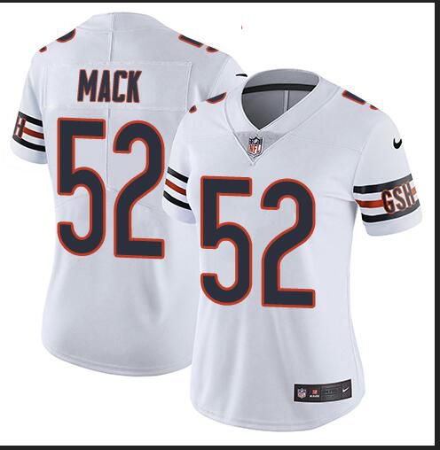 Women Chicago Bears #52 Mack White Nike Vapor Untouchable Player NFL Jerseys